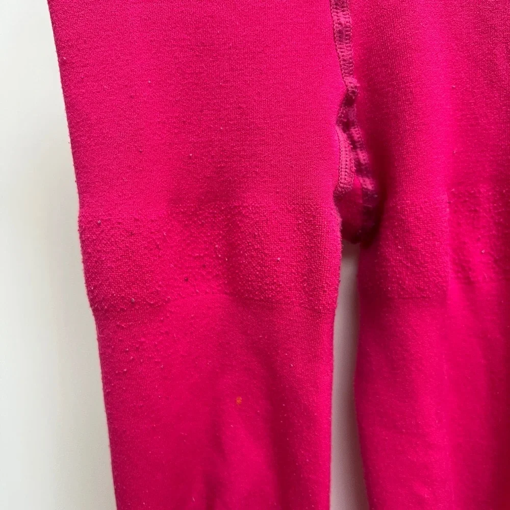 Thick Hot Pink Stocking Pants with Open Feet